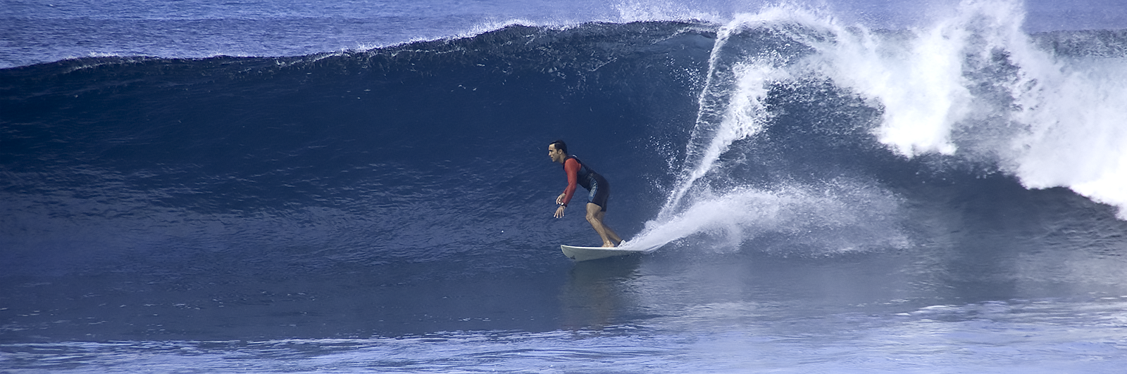 Surfing a big wave