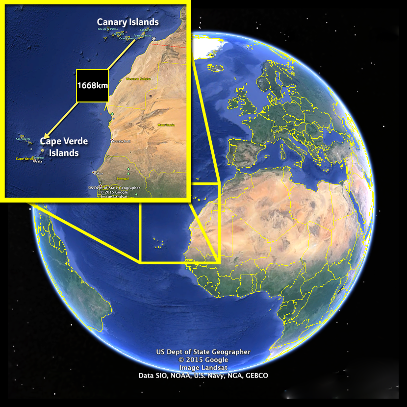 Cape VErde ffrom Google Earth